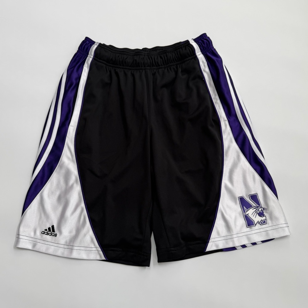 Adidas Men's Black & Purple Northwestern University Basketball Shorts Size Small